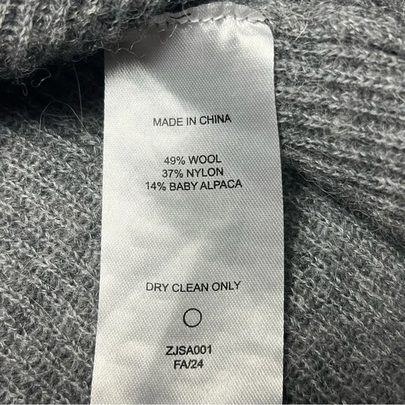 Quince Women's Charcoal Gray Baby Alpaca Wool Cropped Cardigan Size S - Picture 7 of 7